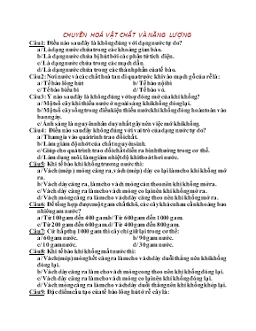 440 câu hỏi trắc nghiệm ôn tập Sinh học lớp 11